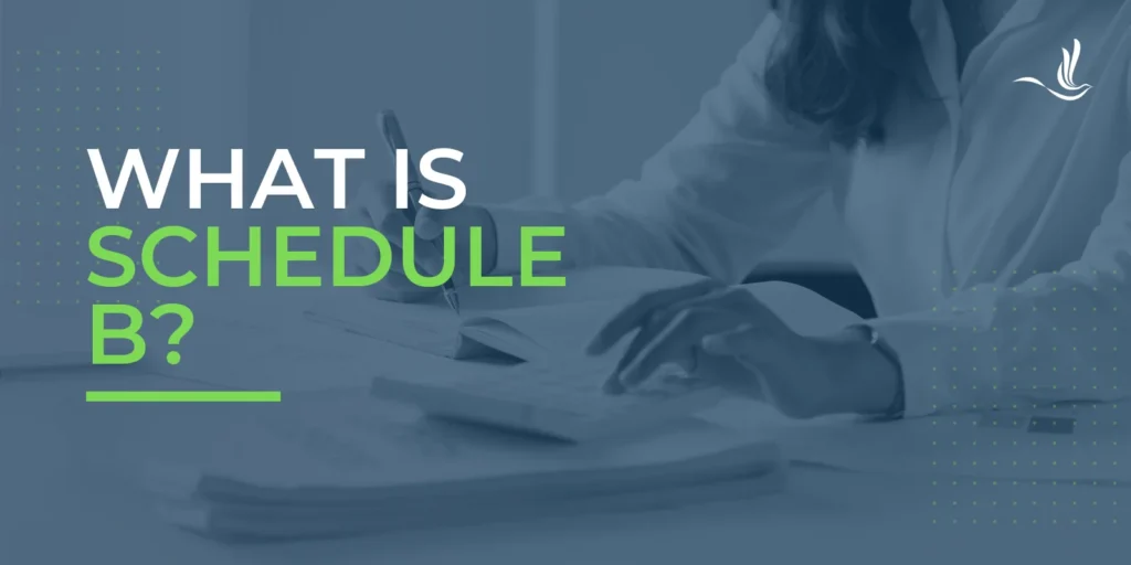 What is Schedule B? | Optima Tax Relief